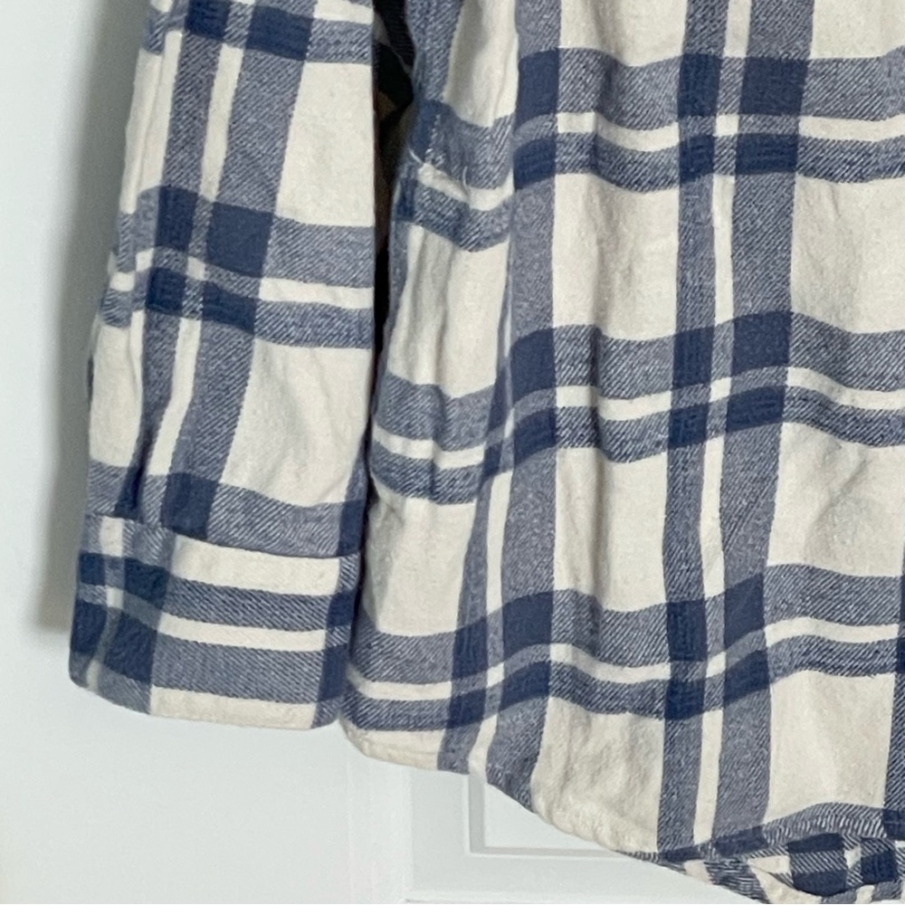 Madewell flannel classic ex-boyfriend plaid button down shirt 54170 - Picture 4 of 14